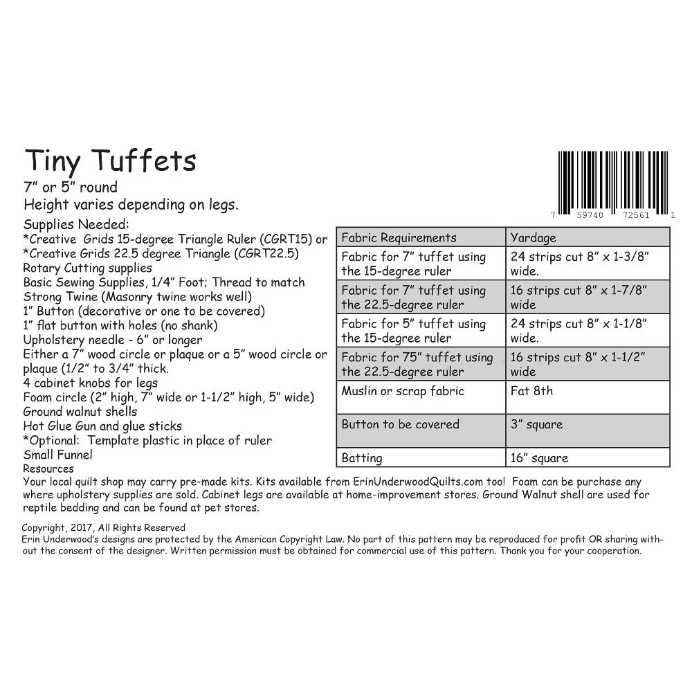 Tiny Tuffets Pattern, Quicker and Cuter image # 37025
