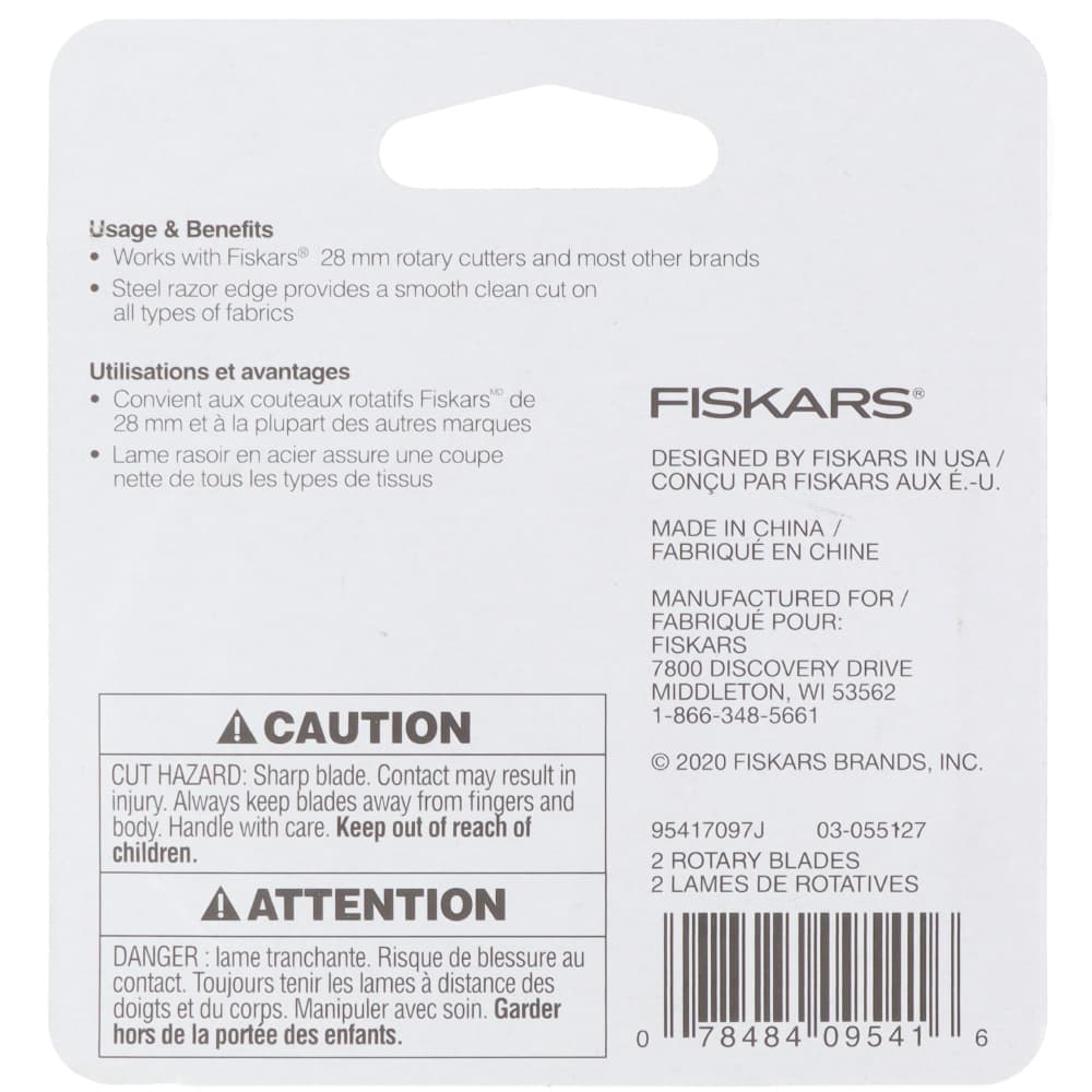 Fiskars 28mm Rotary Blades (2pk) image # 93379