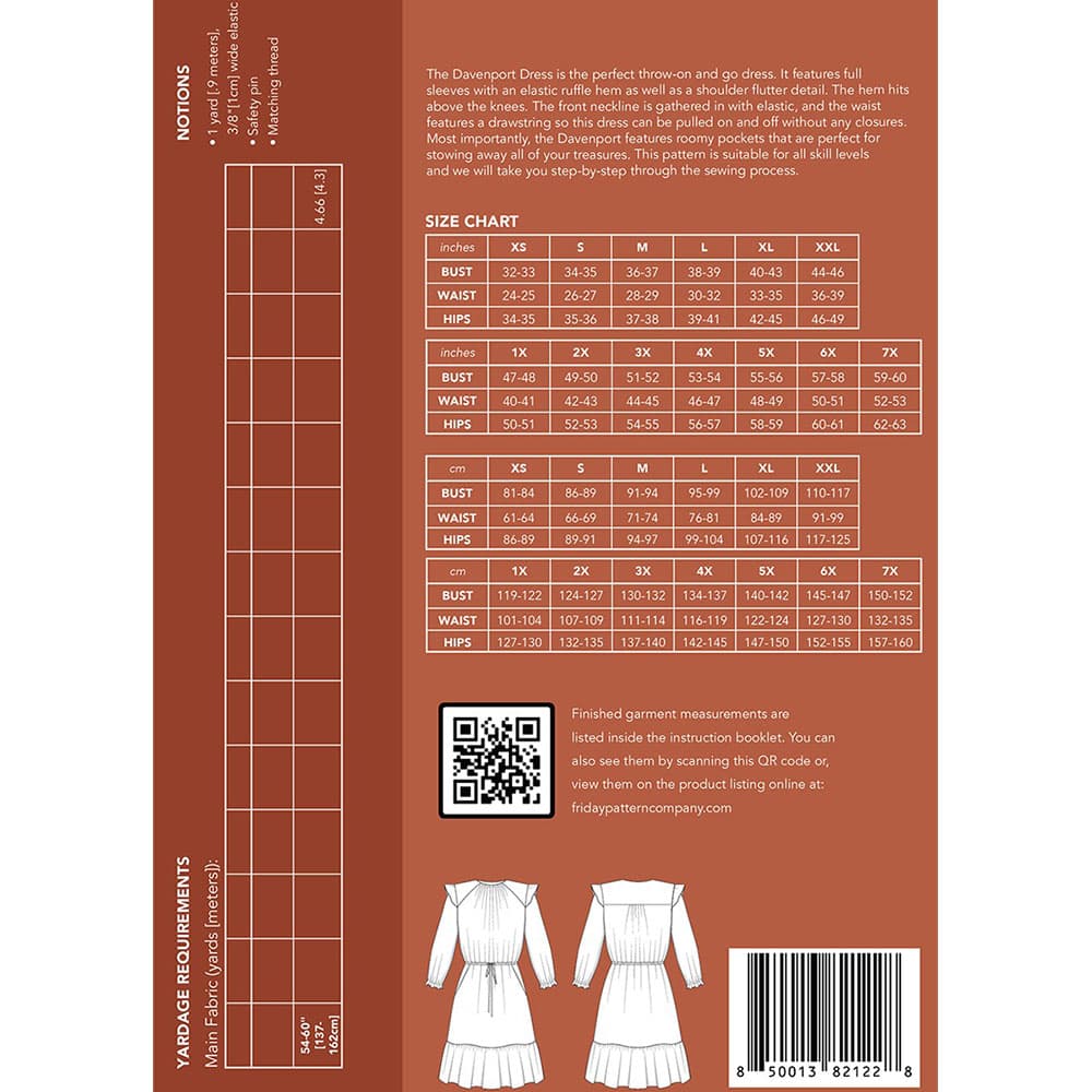 Friday Pattern Company - Davenport Dress Pattern image # 109666