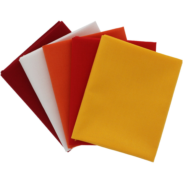 Supreme Solids, Fire Fat Quarter Fabric Bundle (5pk) image # 66315