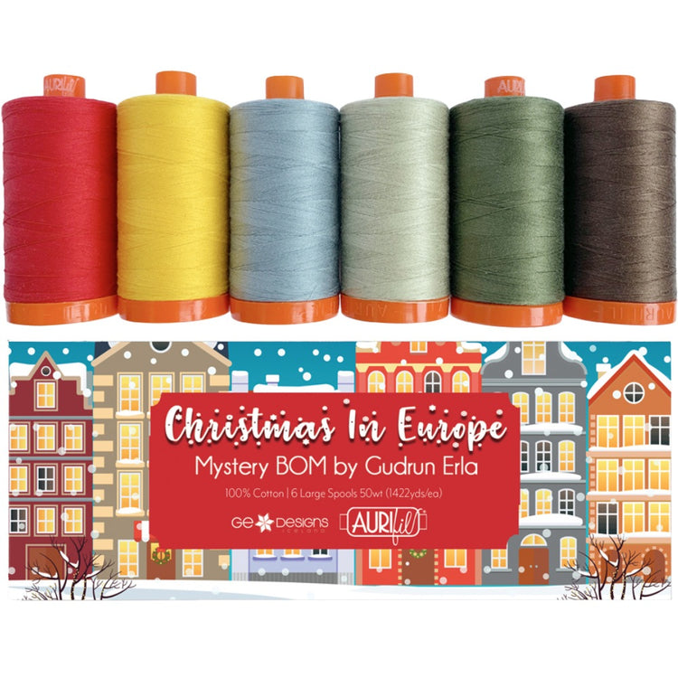 Aurifil Christmas in Europe Thread Collection - 1422yds (50wt) image # 79763