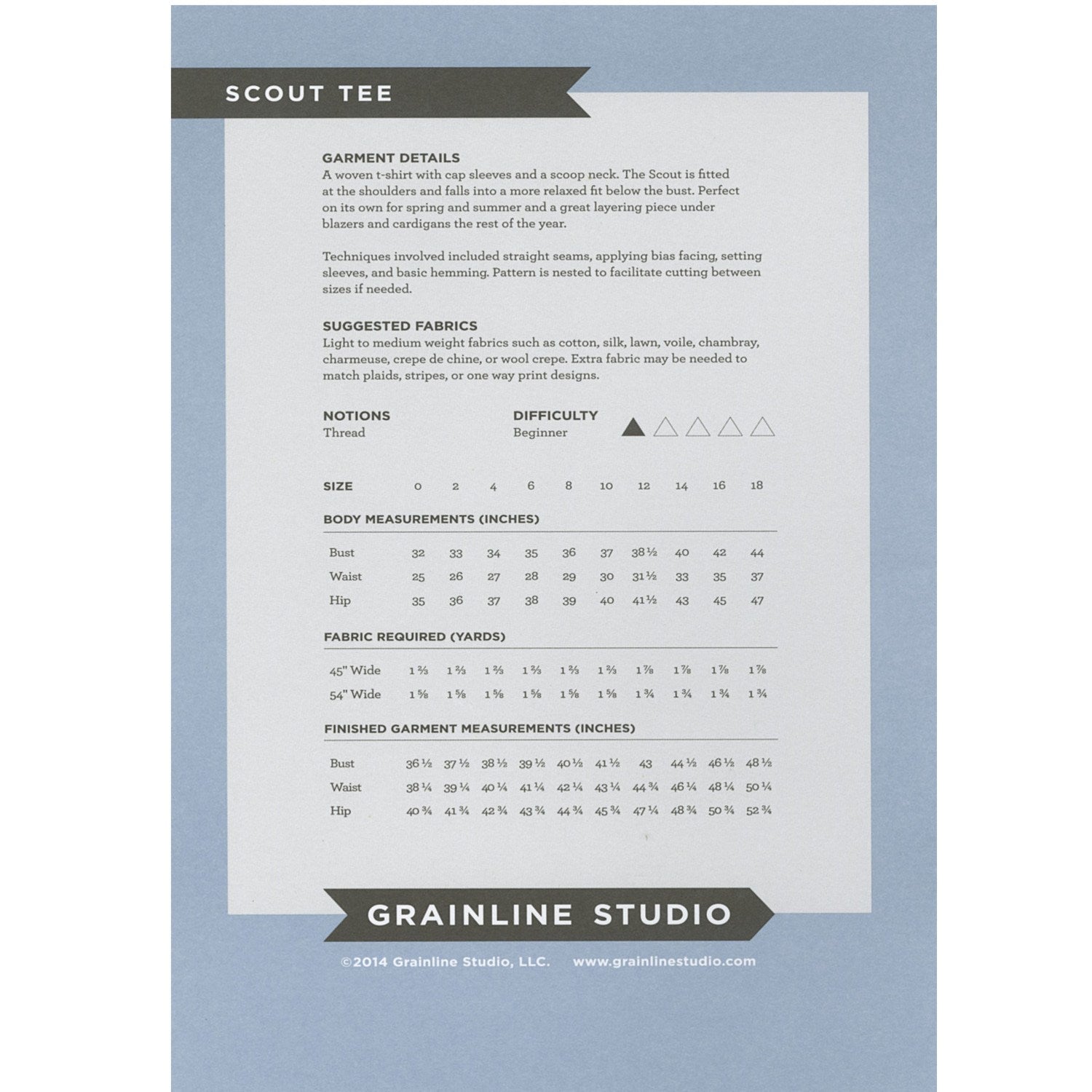 Scout Tee Pattern, Grainline Studio