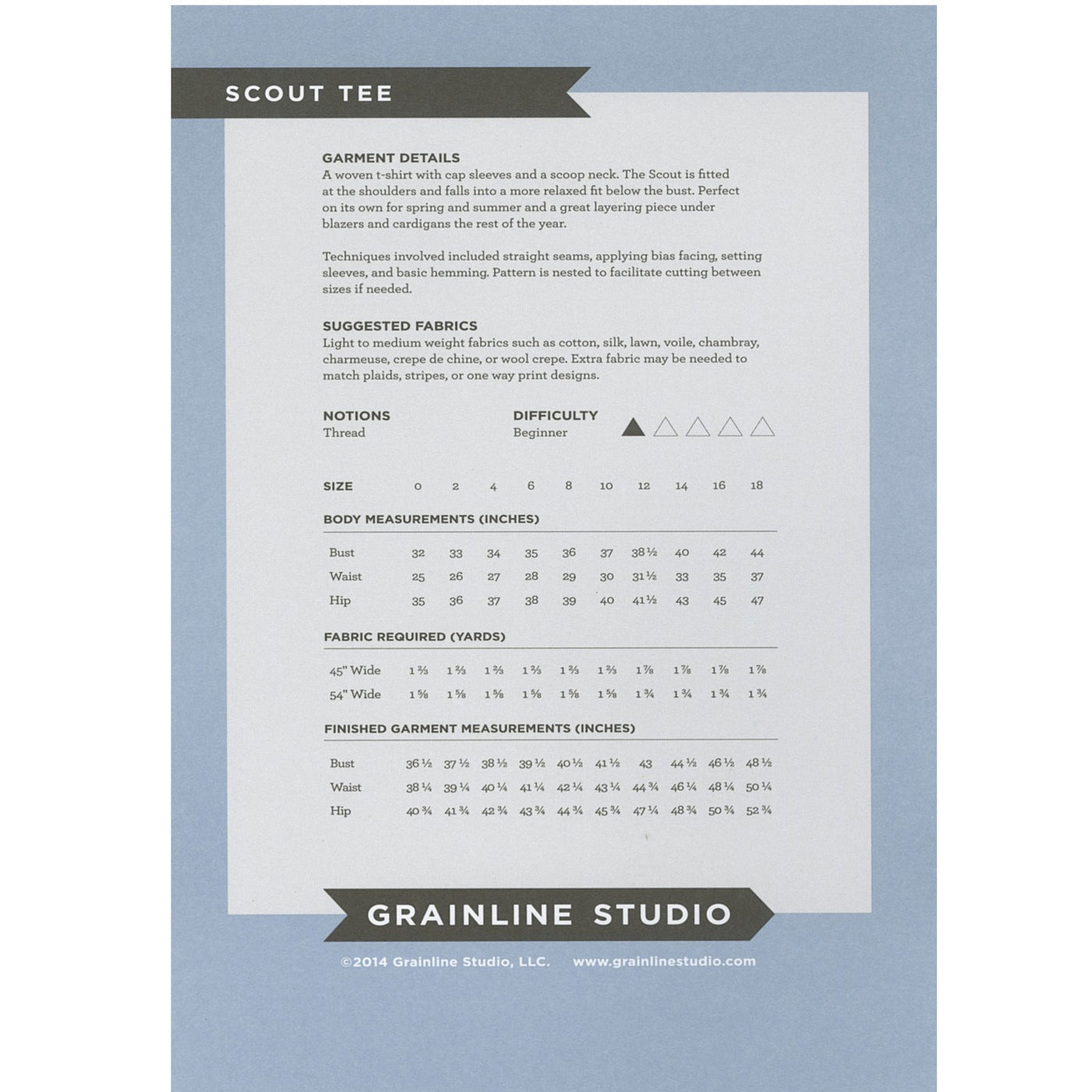 Scout Tee Pattern, Grainline Studio image # 37870