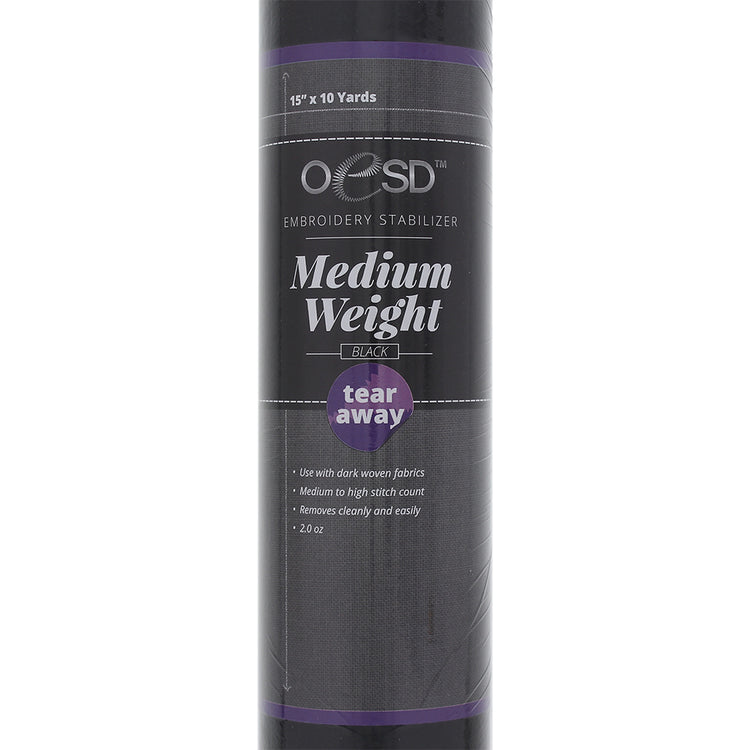 Medium Weight, Tear-Away 15"x 10 yds, Black image # 72693