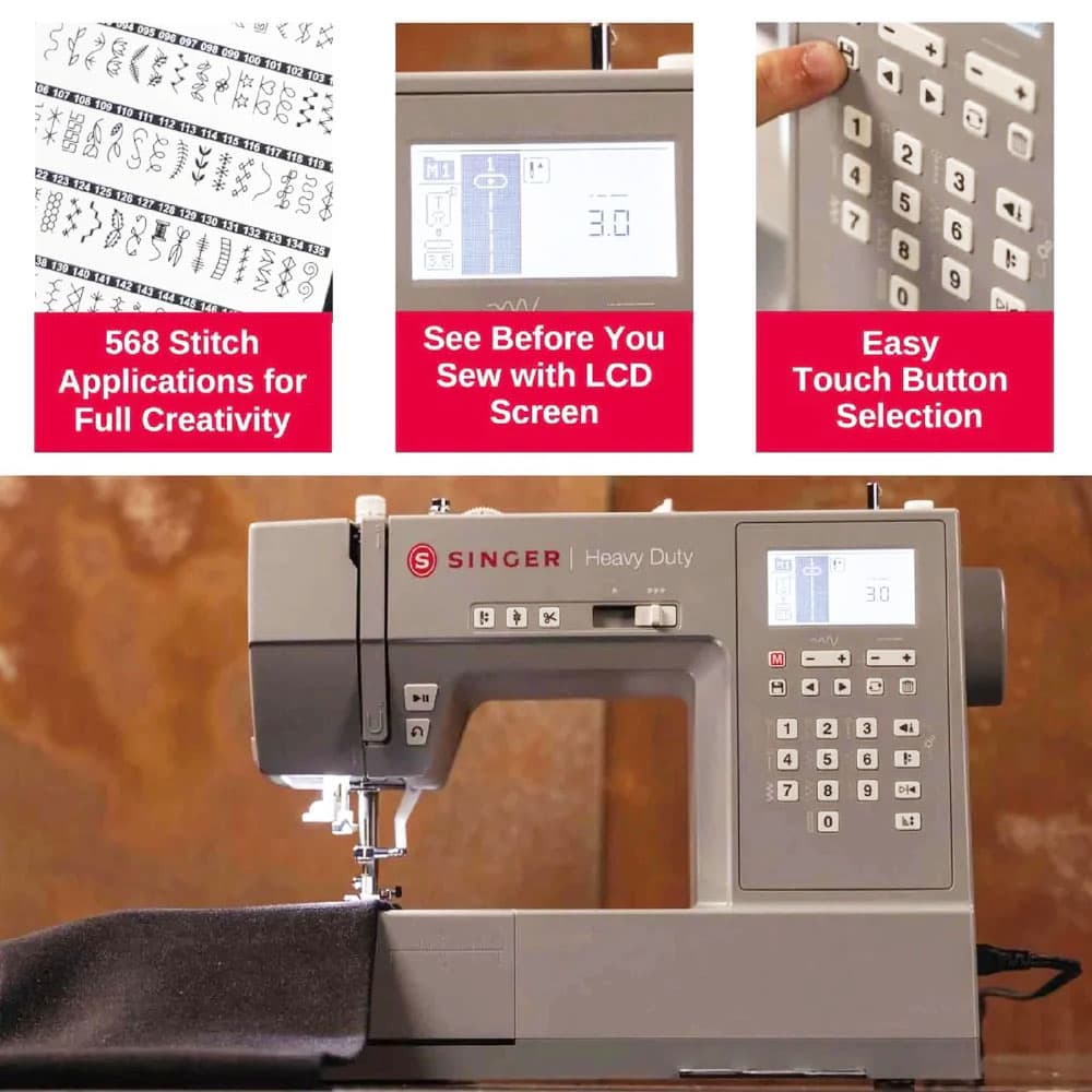 Singer Machine Buttons Singer Heavy Duty 6800C Mechanical Sewing Machine