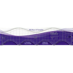 HQ Wave D Template Ruler - 6" x 3" image # 44335