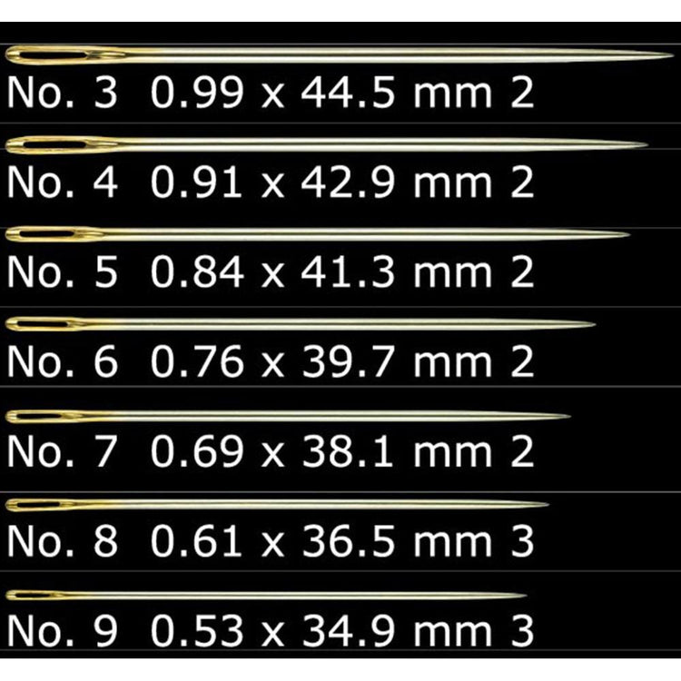 Gold Eye Embroidery Needles (No. 3-9) (16pk) image # 88022