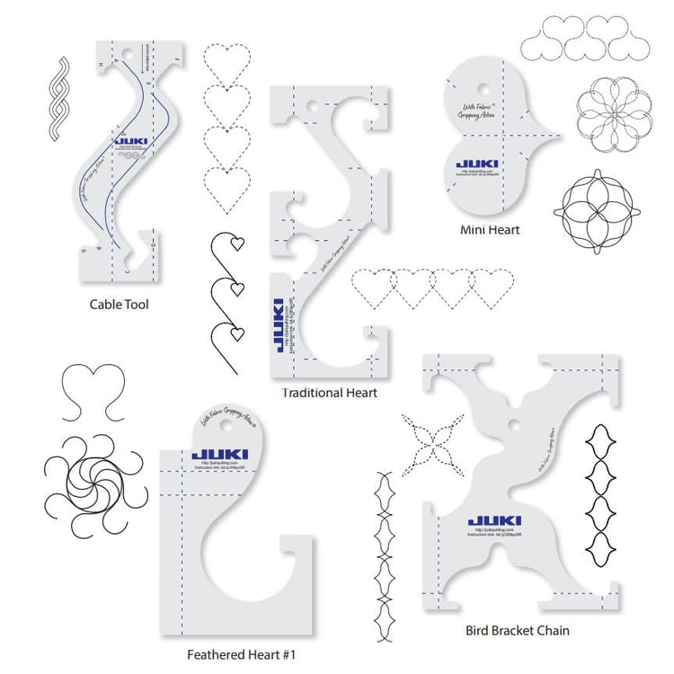 Heartshaper Ruler Hearts & Wings Ruler Set, Juki