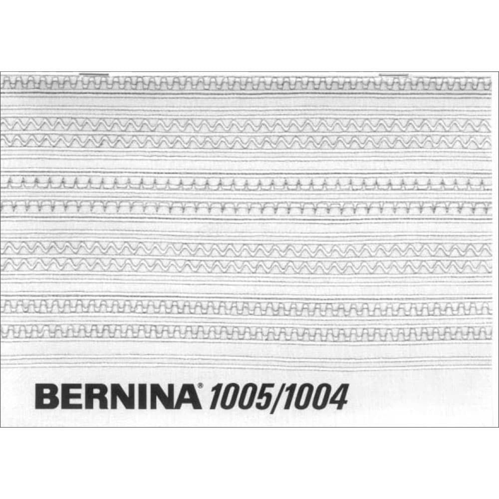 Bernina 1005 Instruction Manual image # 114808