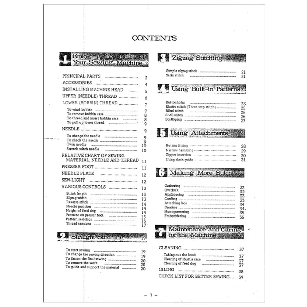 Brother 221A Instruction Manual image # 116444