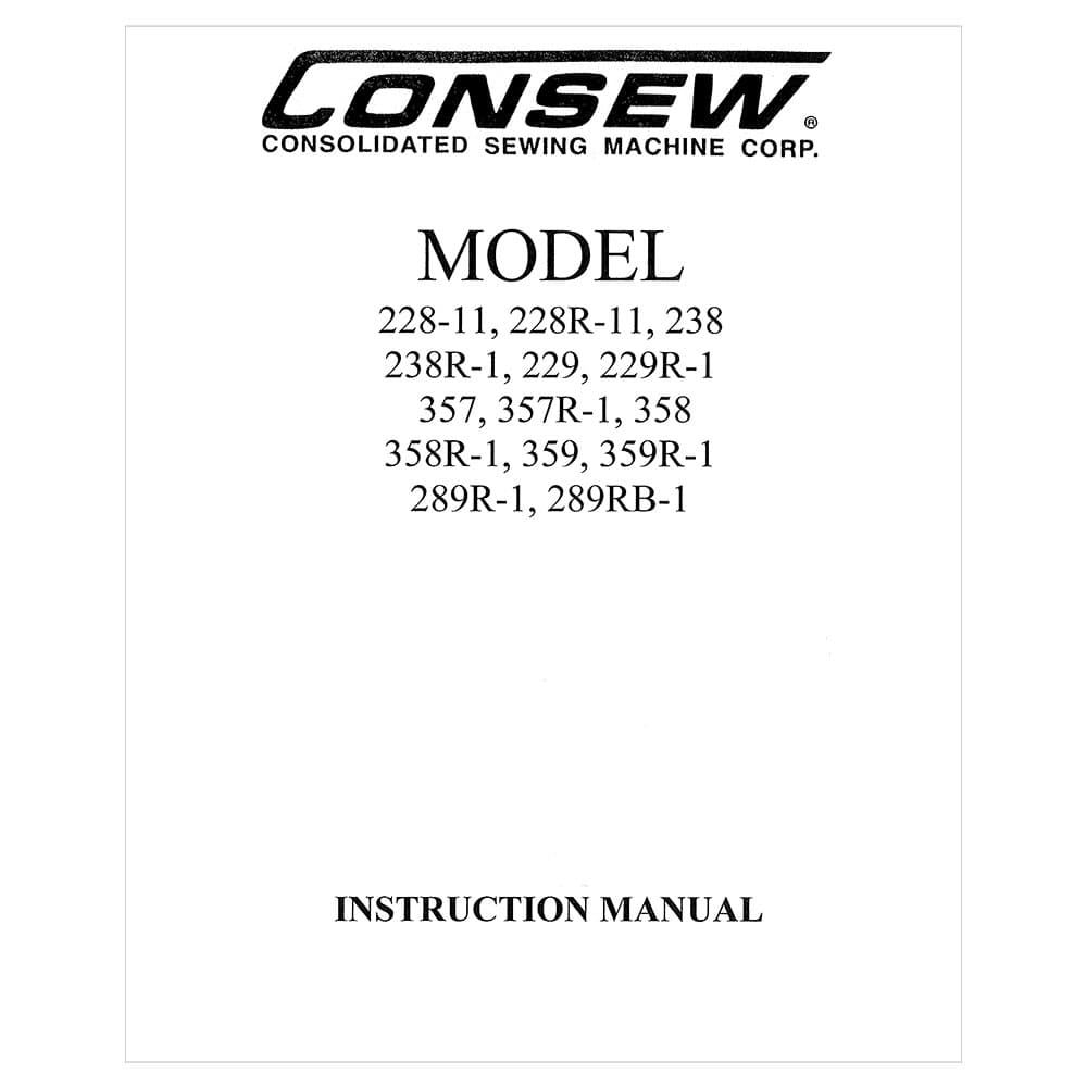 Consew 228R-11 Instruction Manual image # 118813