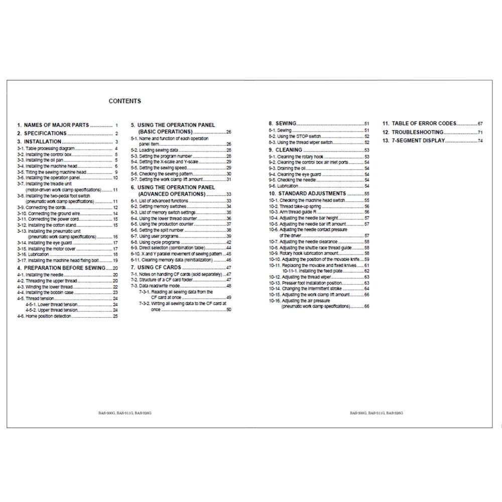 Brother BAS-300G Instruction Manual image # 116594