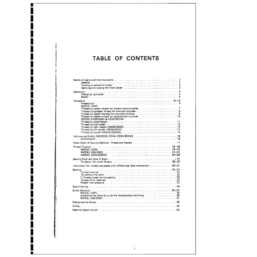 Brother Overedging 523ND Instruction Manual image # 115281