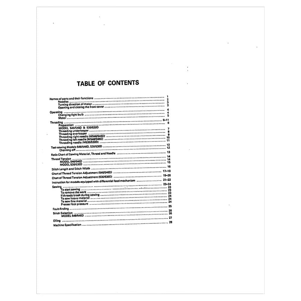 Brother Homelock 530D Instruction Manual image # 116535