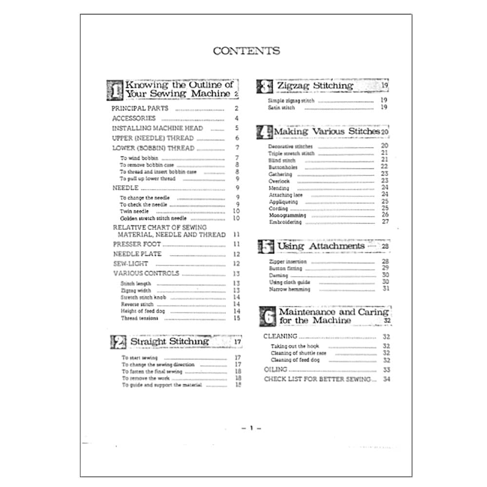 Brother Boutique 741 Instruction Manual image # 116551