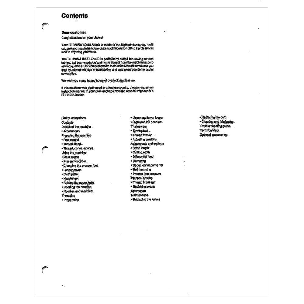 Bernina 800DL Instruction Manual image # 115119