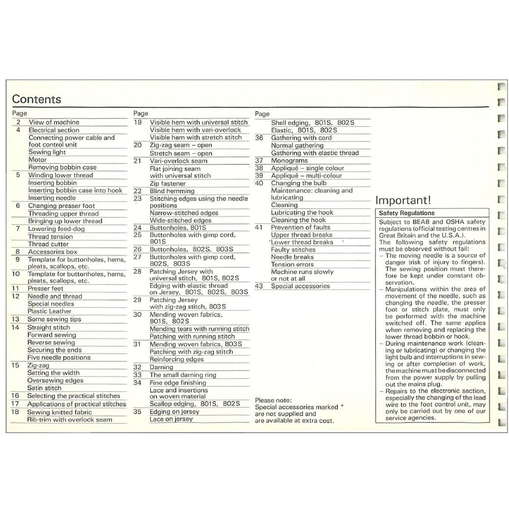 Bernina 801 Sport Instruction Manual image # 114942