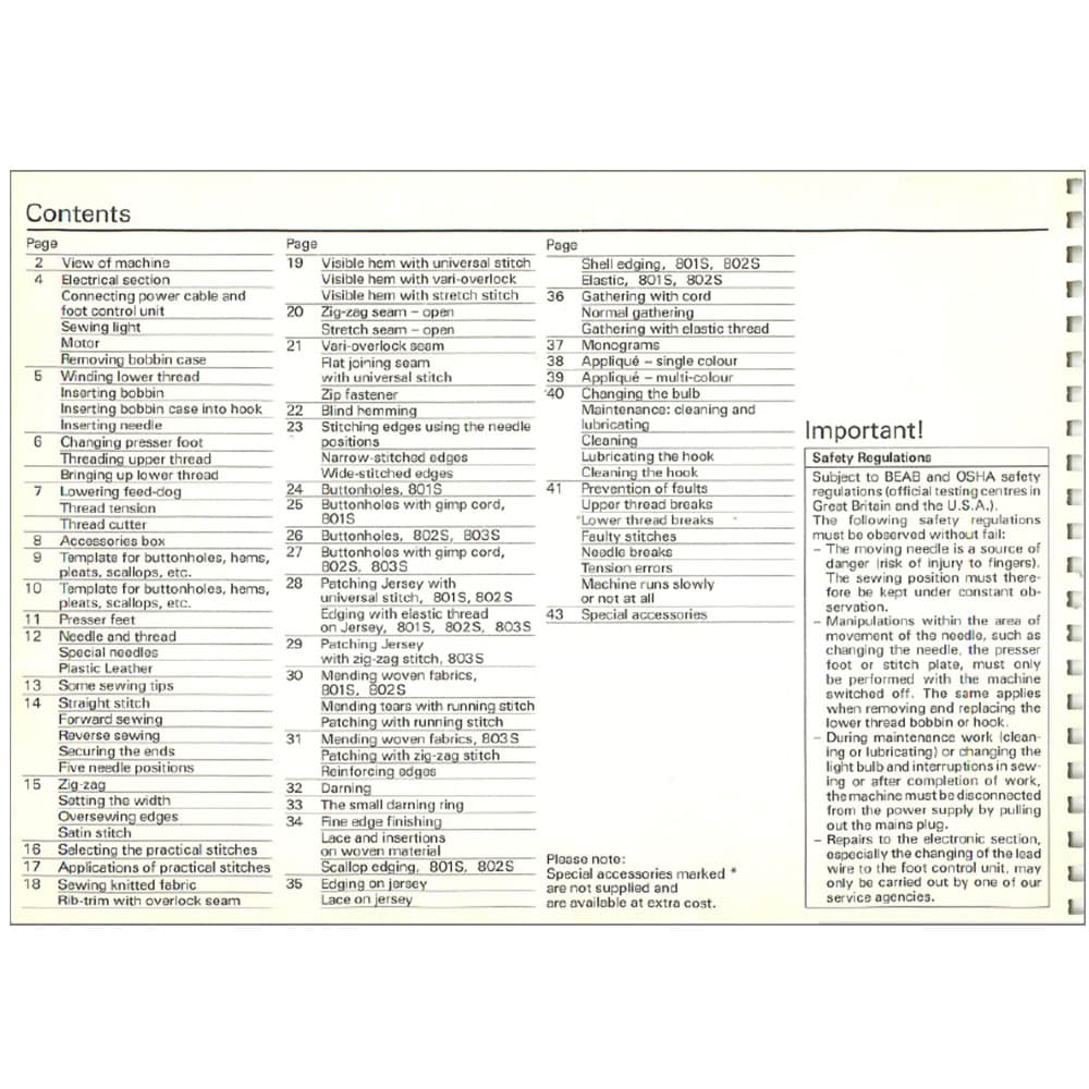 Bernina 803 Sport Instruction Manual image # 114964