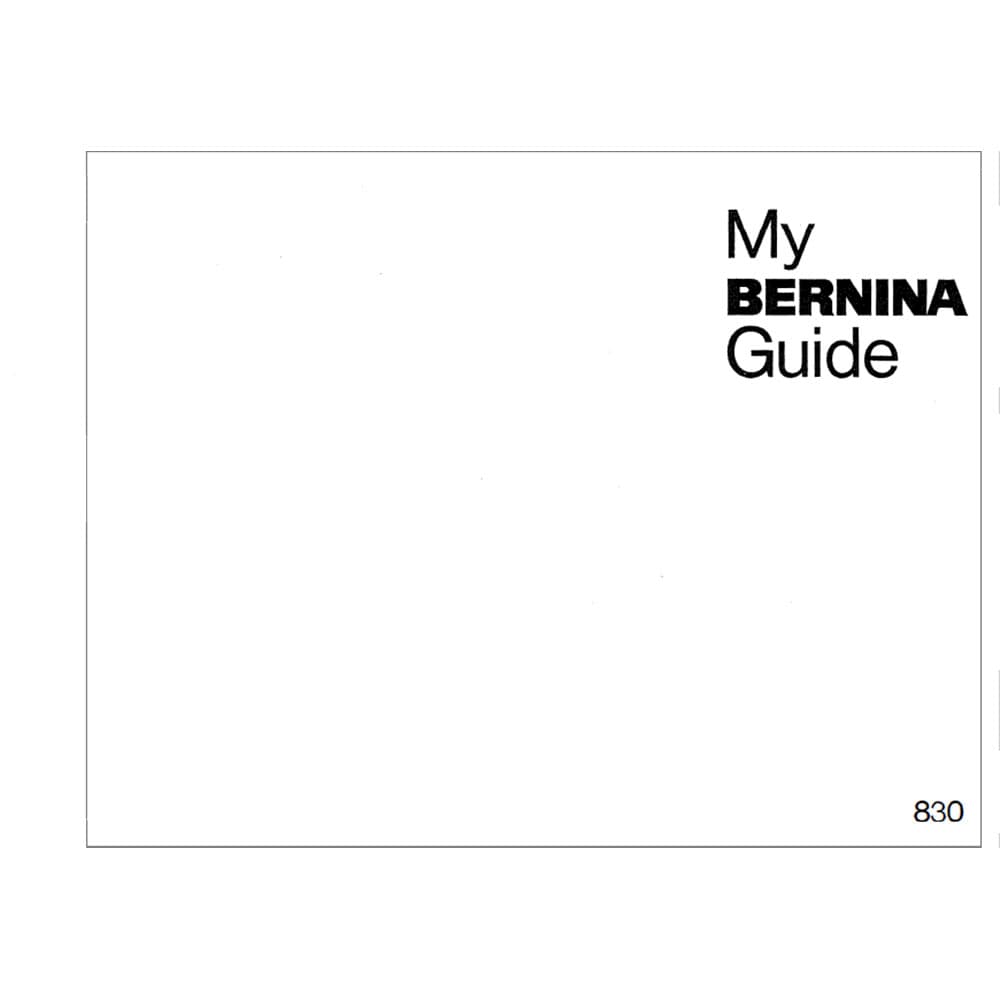 Bernina 830 Instruction Manual image # 115015