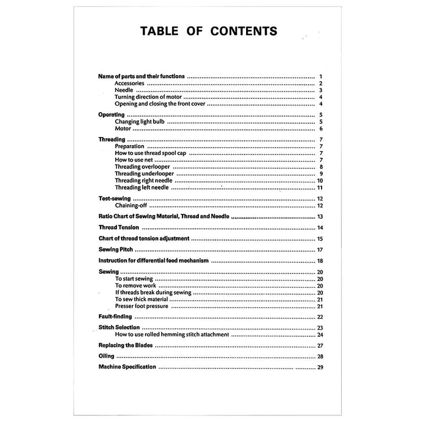 Brother 834DP Instruction Manual