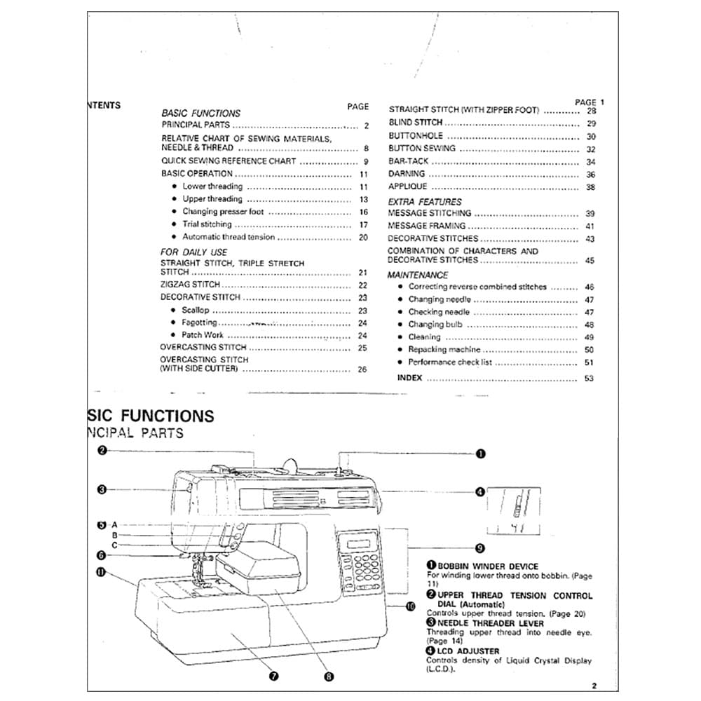 Brother Compal Sovereign 847 Instruction Manual image # 116569