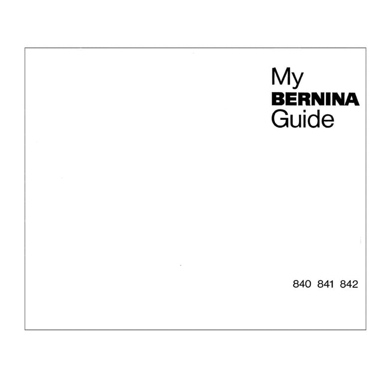 Bernina 850 Instruction Manual image # 115045