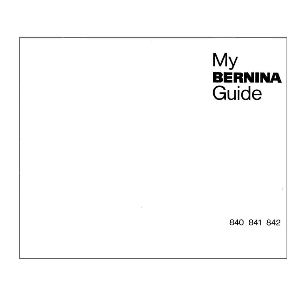 Bernina 850 Instruction Manual image # 115045