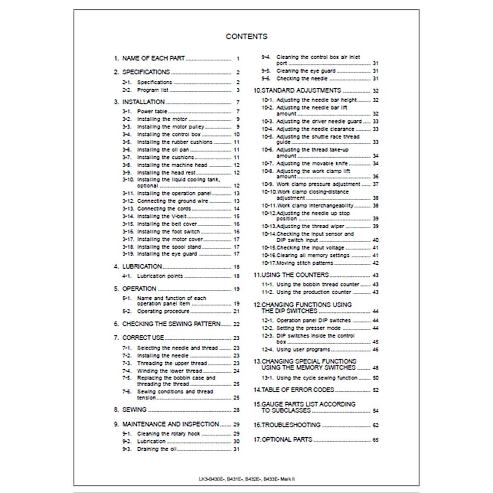 Brother LK3-B432E Mark II Instruction Manual image # 115334