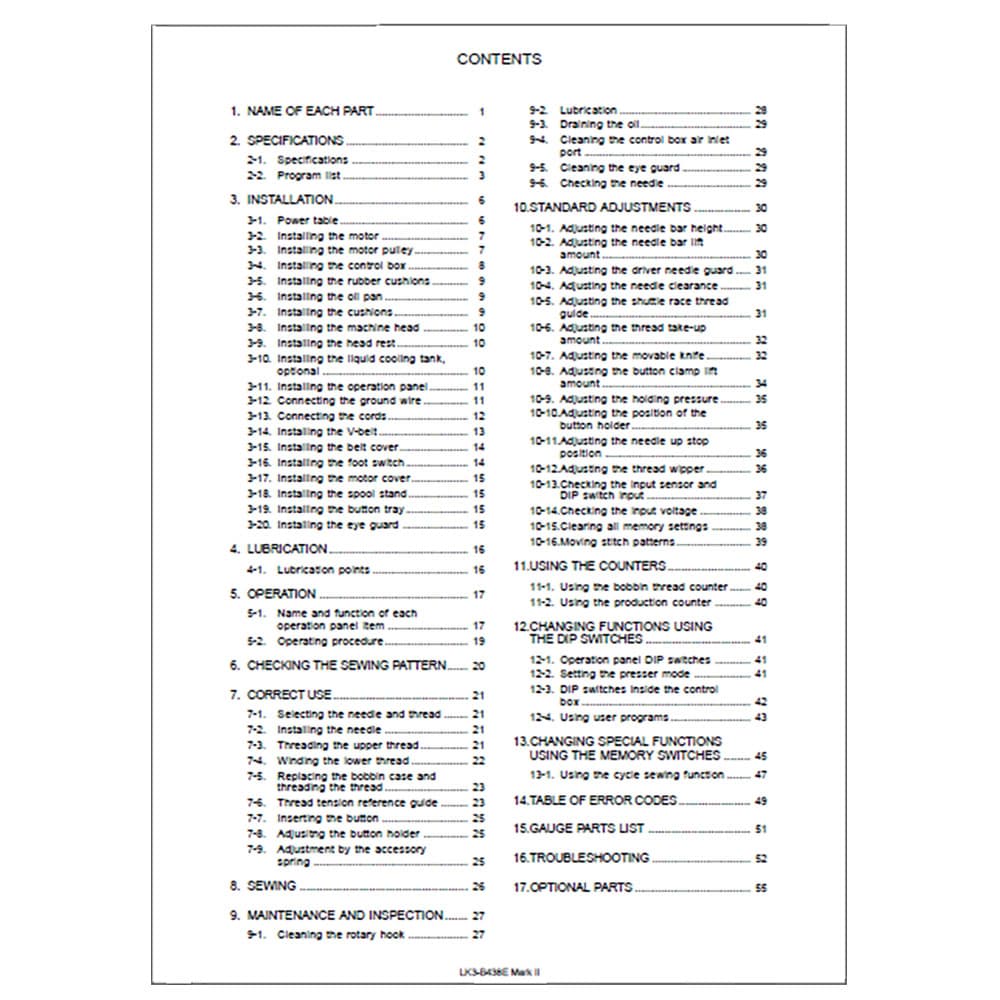 Brother LK3-B438E Mark II Instruction Manual image # 115343