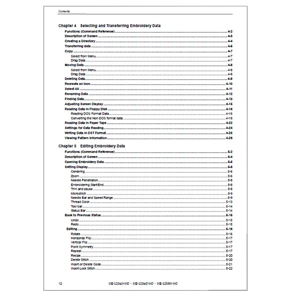 Brother Industrial BAS-1204C-BC Instruction Manual image # 116587
