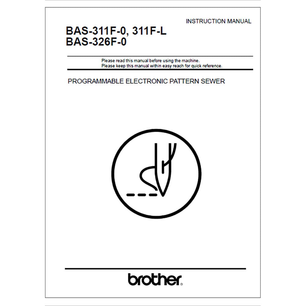 Brother BAS-311F-0 Instruction Manual image # 116610