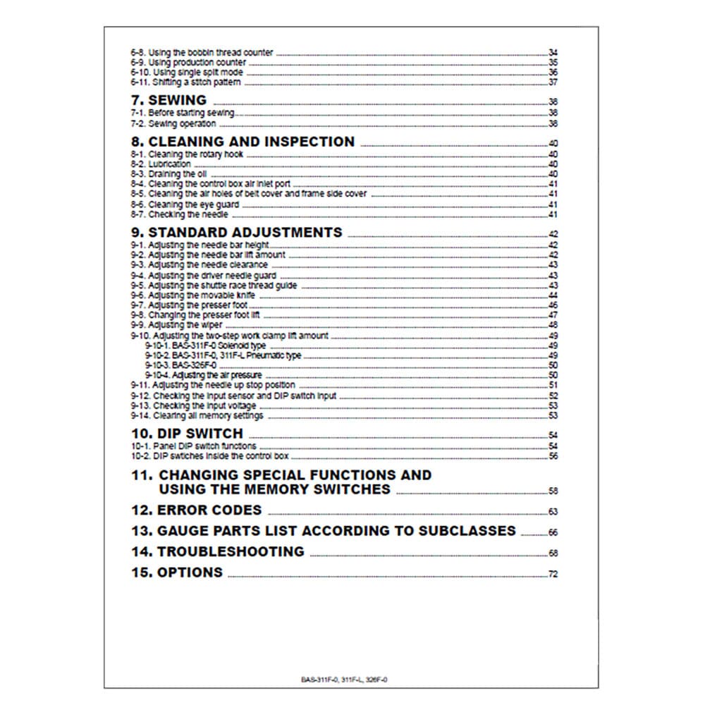 Brother BAS-326-0 Instruction Manual image # 116634