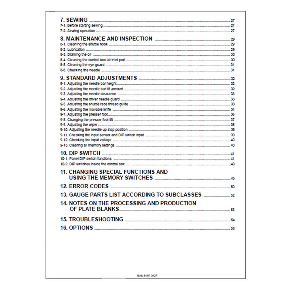 Brother BAS-341F Instruction Manual image # 116639