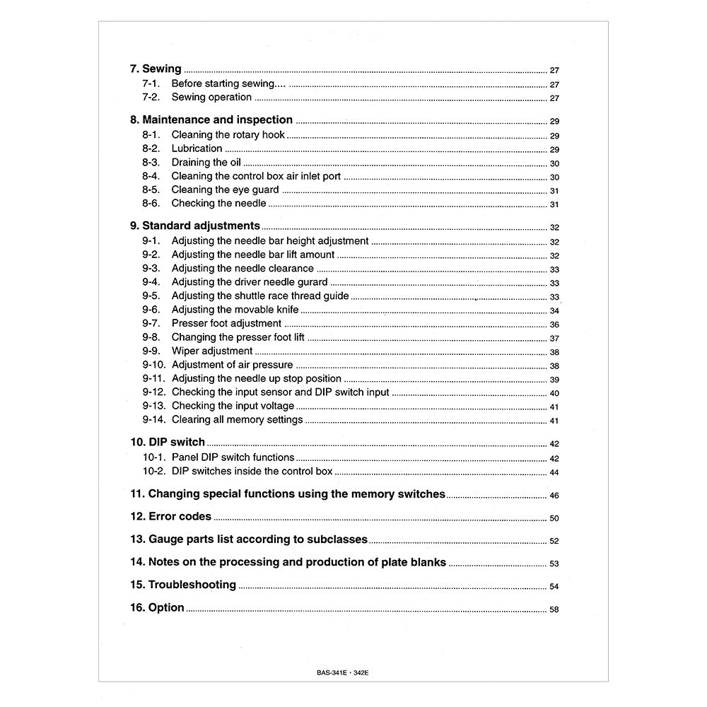Brother BAS-342E Instruction Manual image # 116642