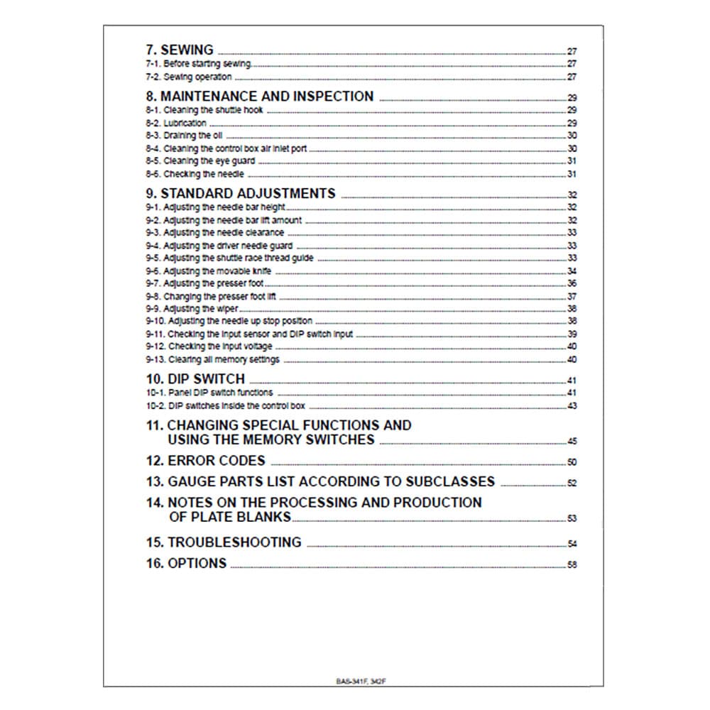 Brother BAS-342F Instruction Manual image # 116646