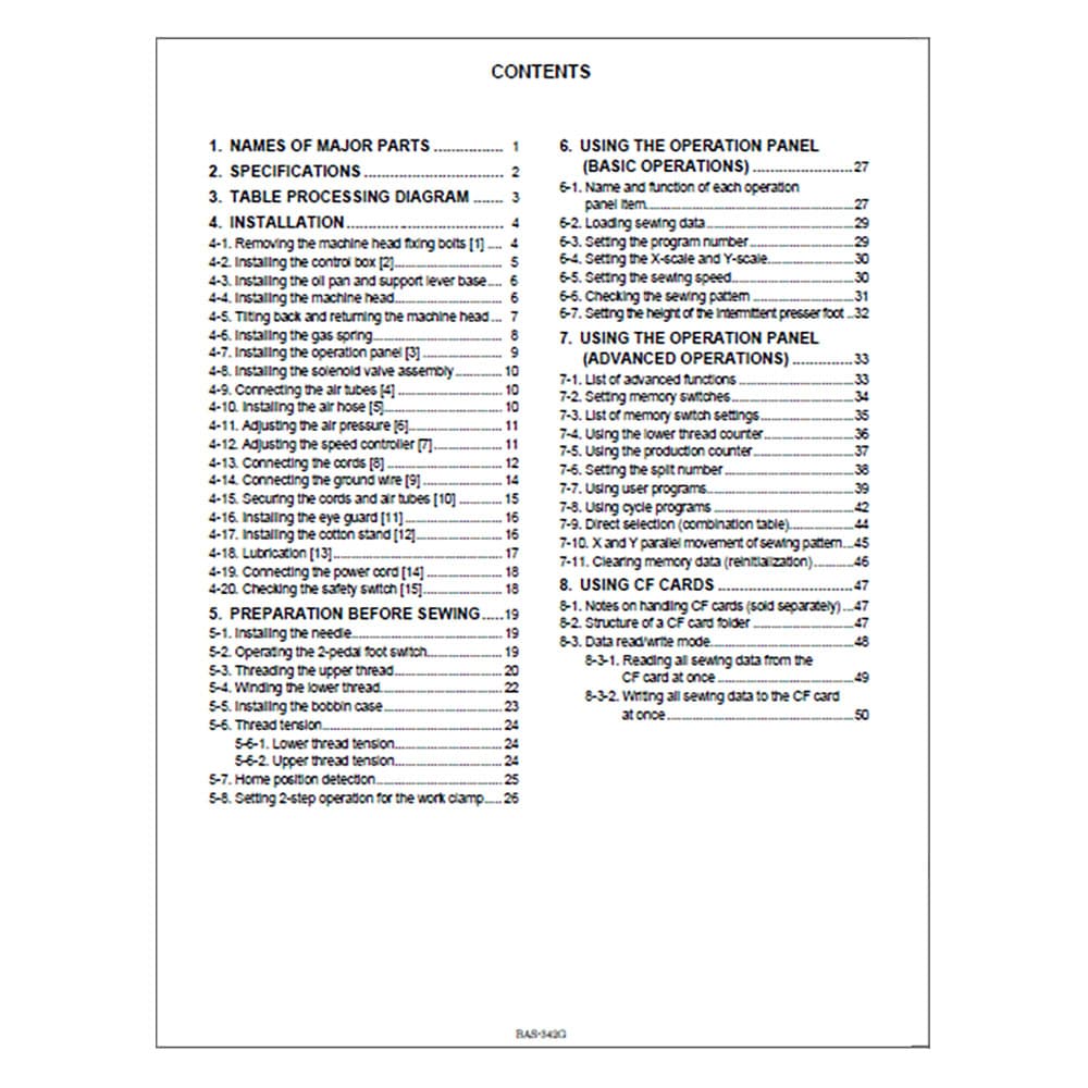 Brother BAS-342G Instruction Manual image # 116649