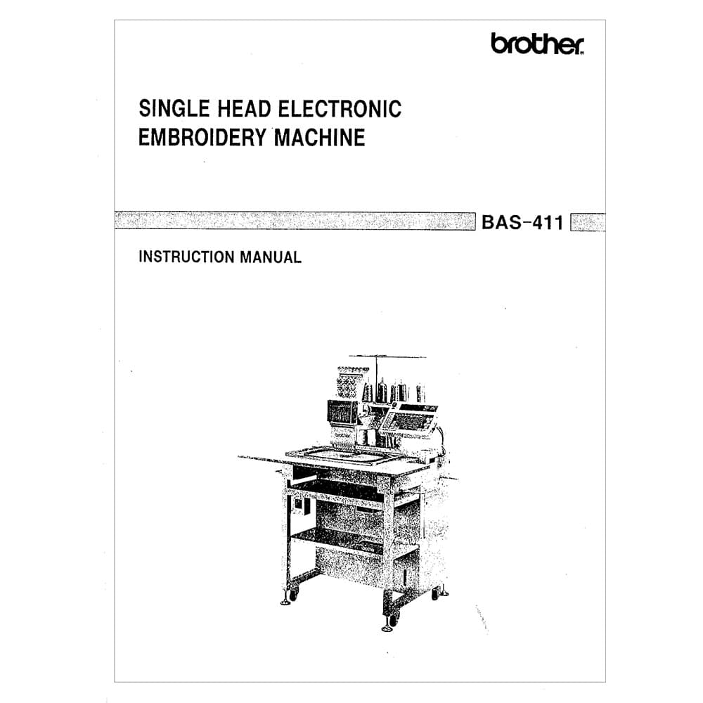 Brother Electronic Embroidery BAS-411 Instruction Manual image # 116724