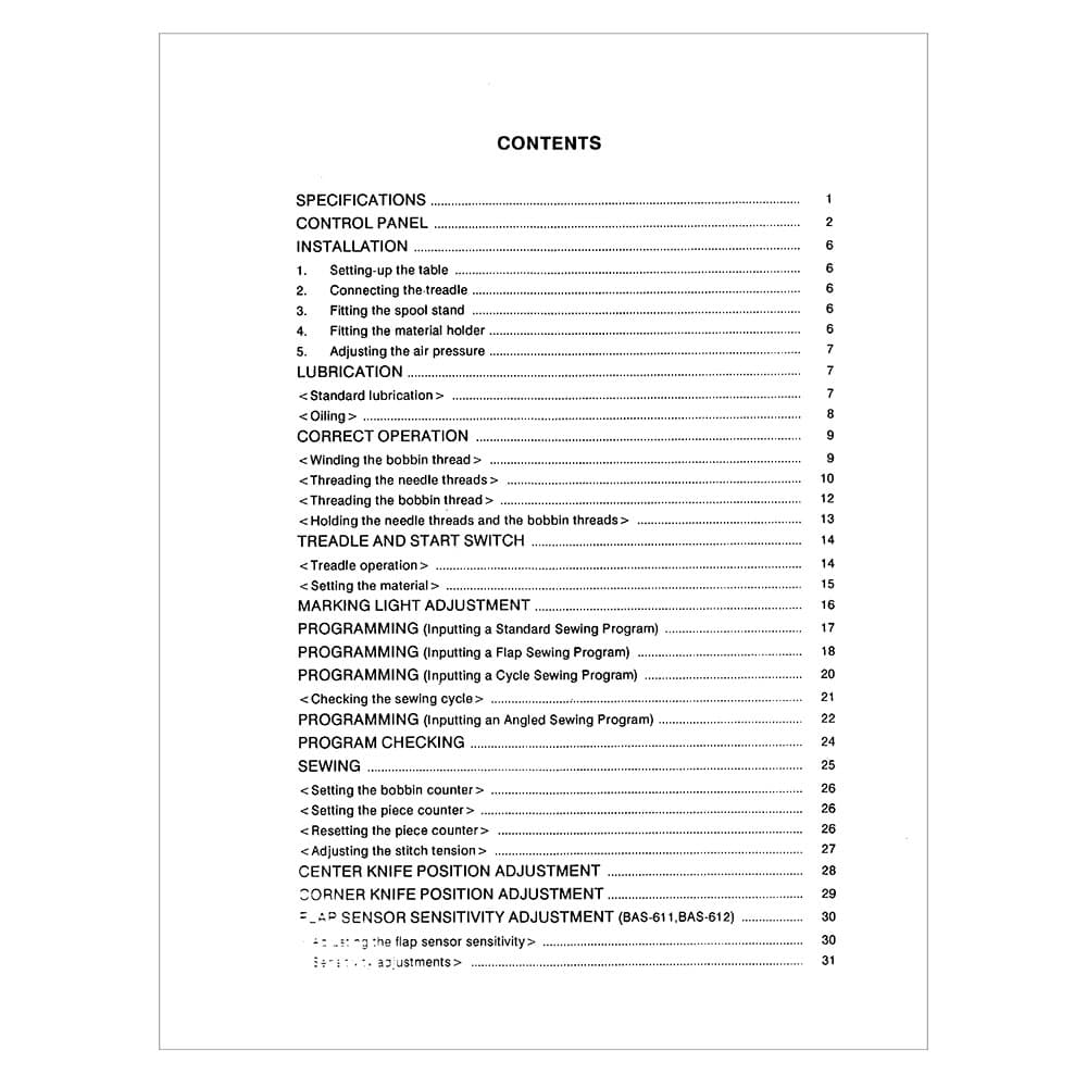 Brother BAS-610 Instruction Manual image # 116736