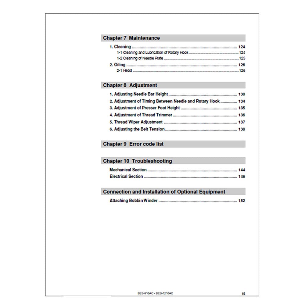 Brother BES-1216AC Instruction Manual image # 116837