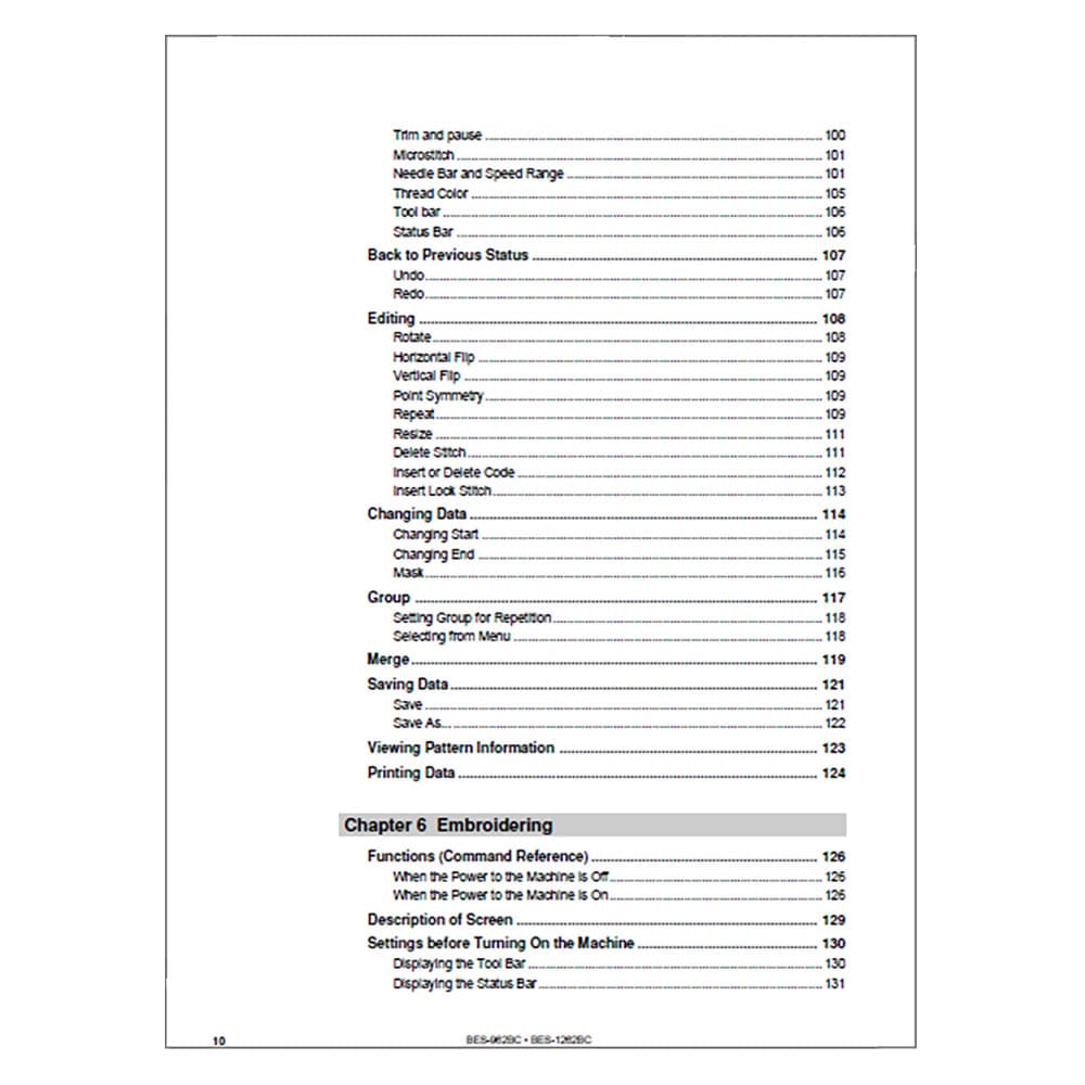 Brother BES-1262BC Instruction Manual image # 116874