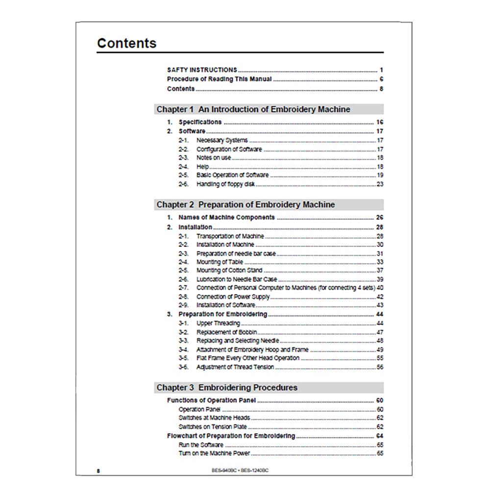 Brother Industrial BES-940C Instruction Manual image # 116968