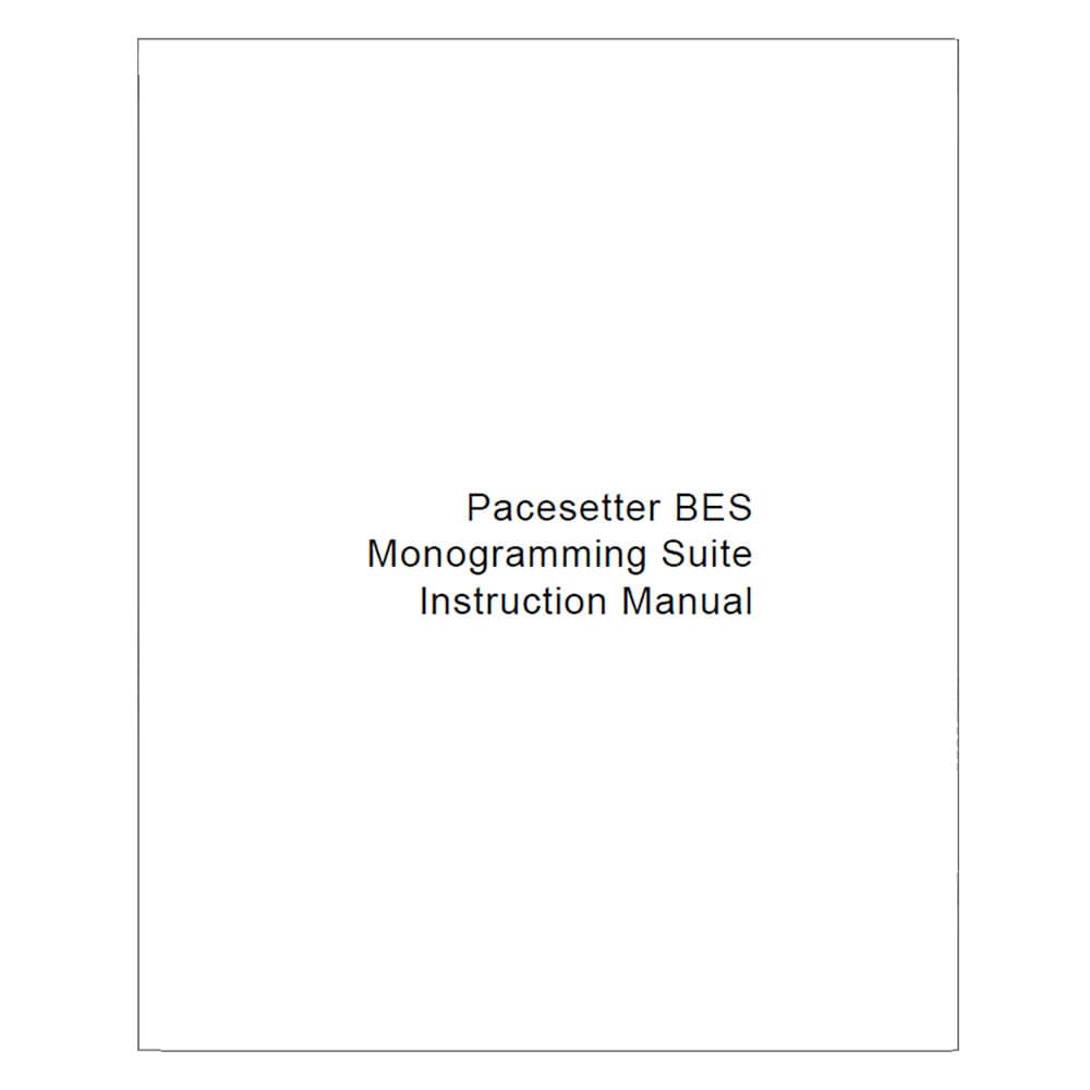 Brother BES Monogramming Suite Instruction Manual image # 117028
