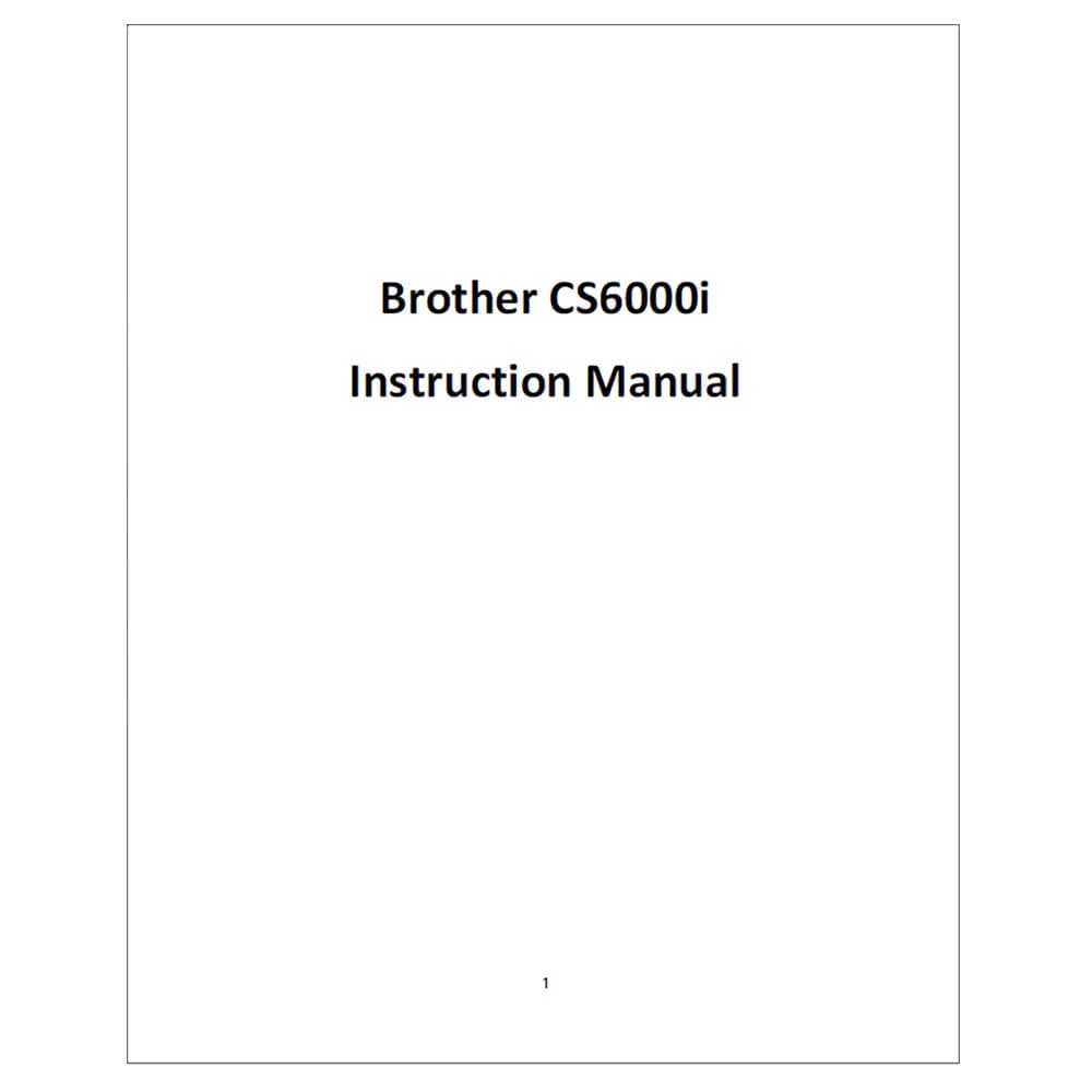 Brother CS-6000i Instruction Manual image # 117130