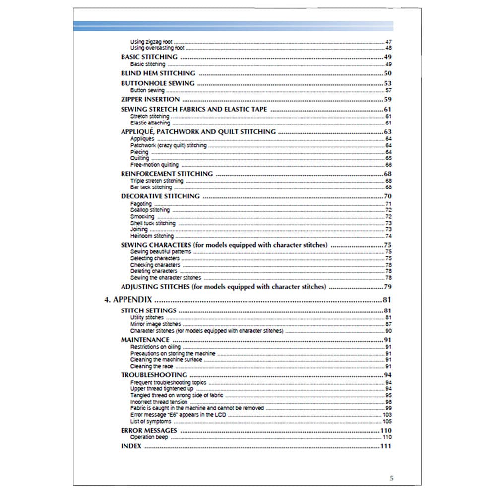 Brother CX155LA Instruction Manual image # 115558