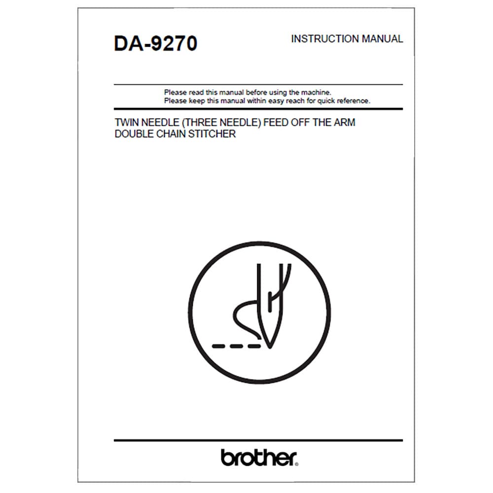 Brother DA-9270 Instruction Manual image # 117169
