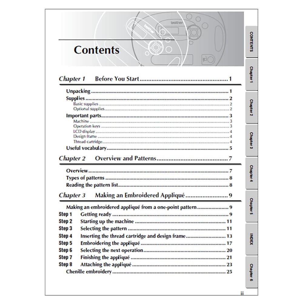 Brother E-100 Instruction Manual image # 118033