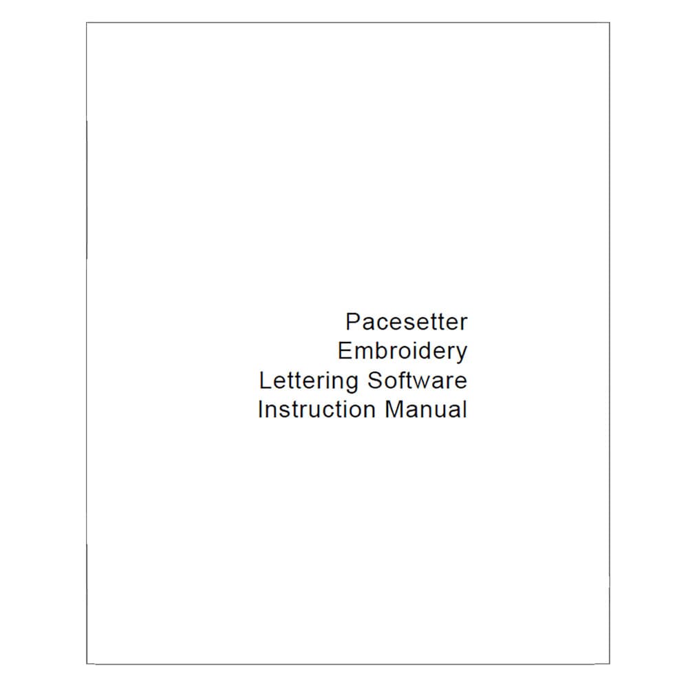 Brother ELS Lettering Instruction Manual