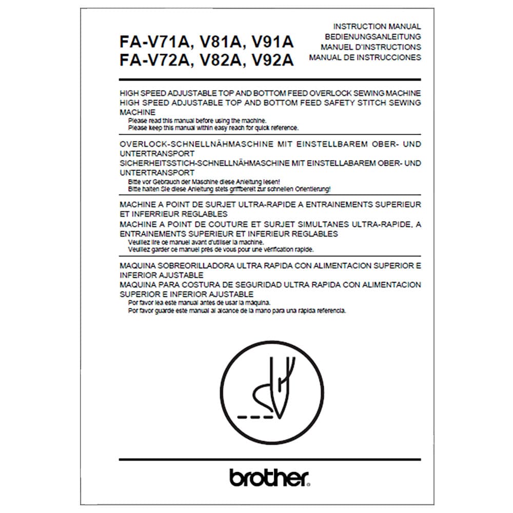 Brother FA-V72A Instruction Manual image # 117188