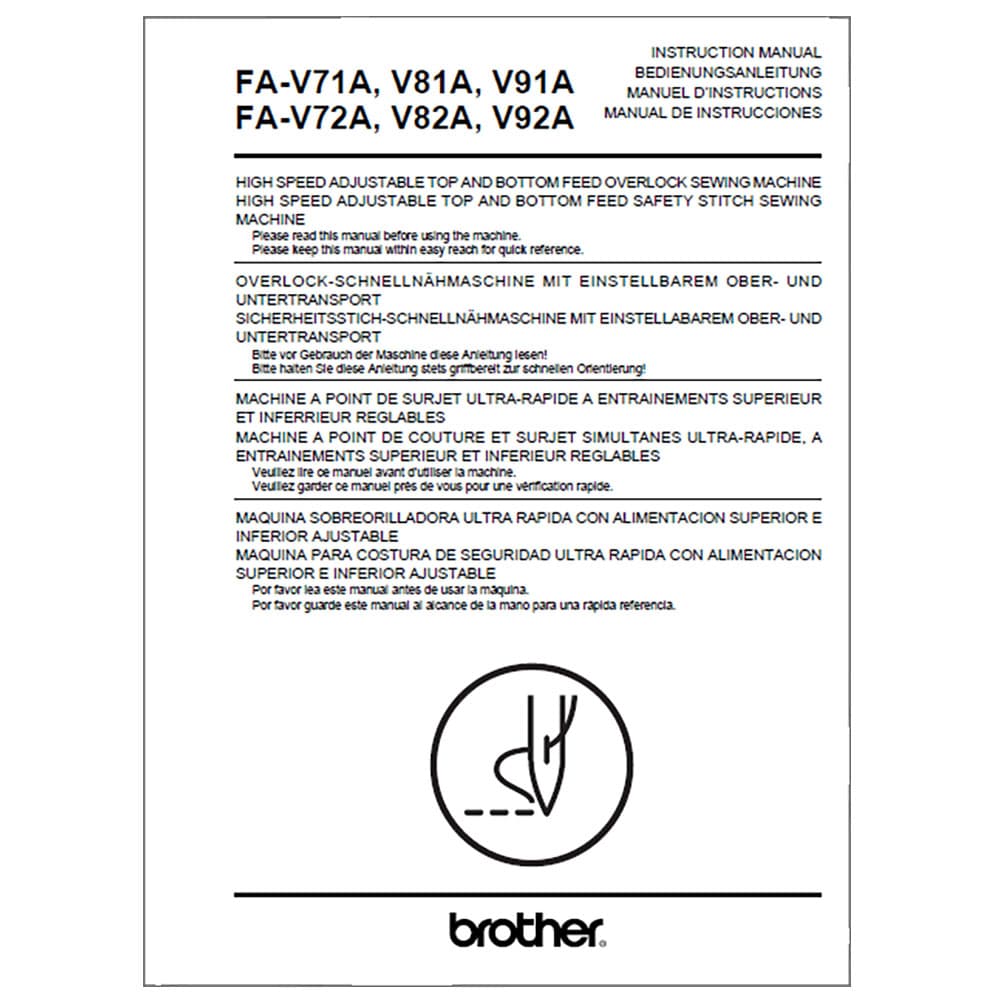Brother FA-V81A Instruction Manual image # 117189