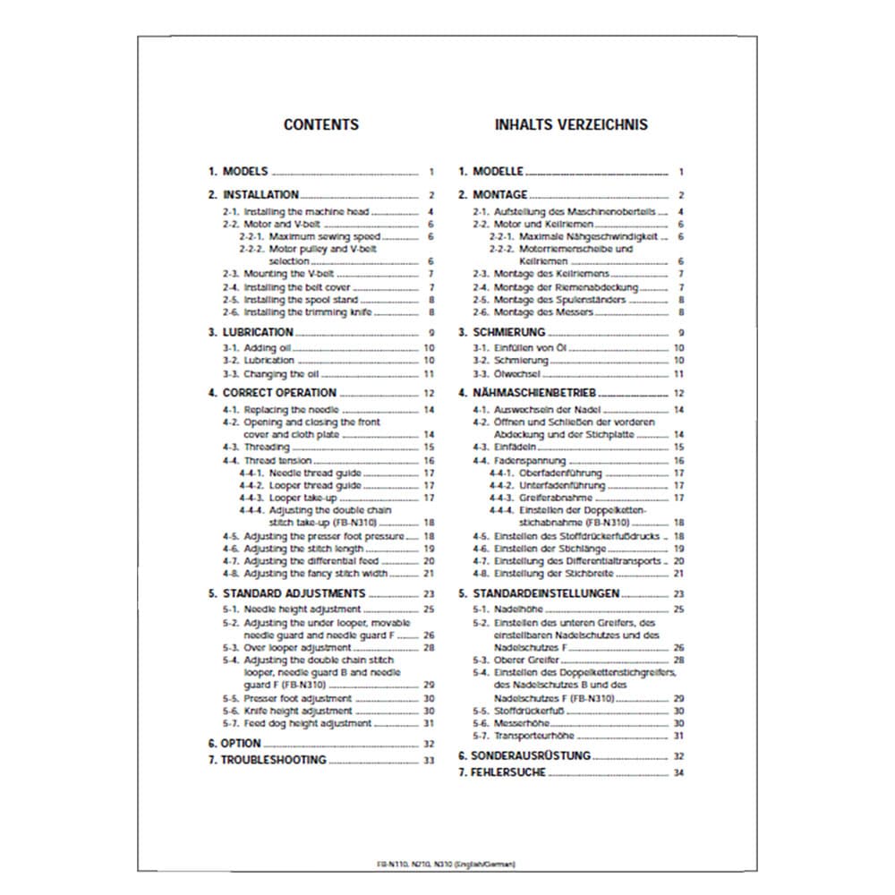Brother FB-N110 Instruction Manual image # 117193